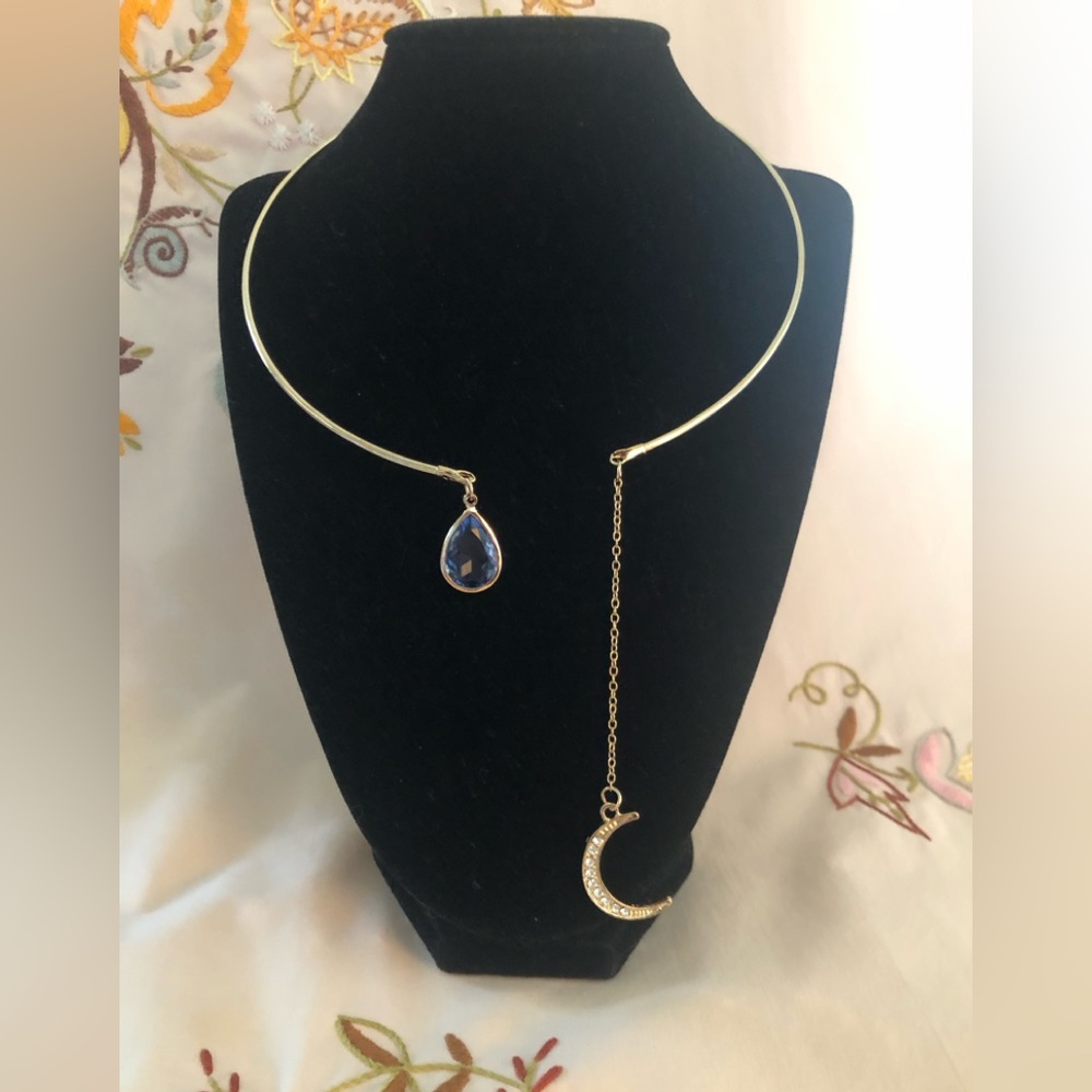 Unique Crystal & Moon Necklace